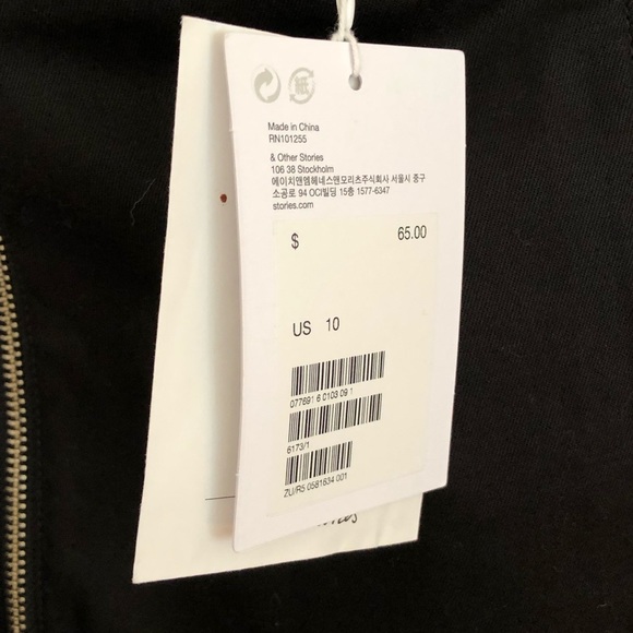 & other stories black skirt with front zippers - Picture 3 of 4